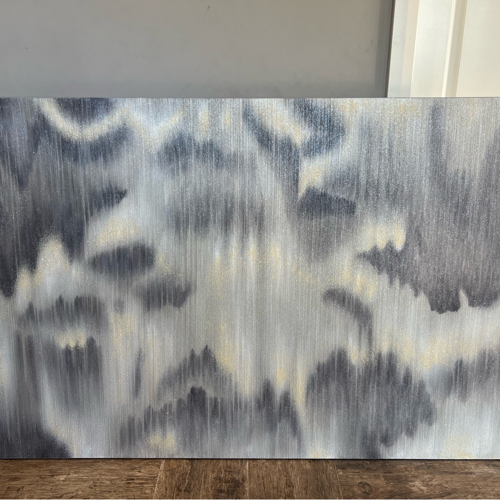 Abstract Gray and White Wall Art